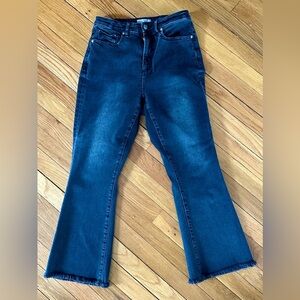 Loft Black/Gray Curvy Kick Crop Jeans Sz 29/8